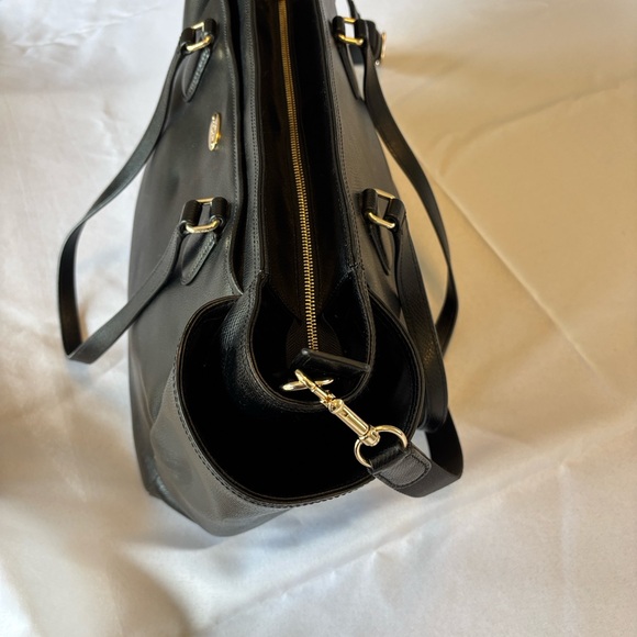 Coach Black Leather Tote Bag - Picture 8 of 10